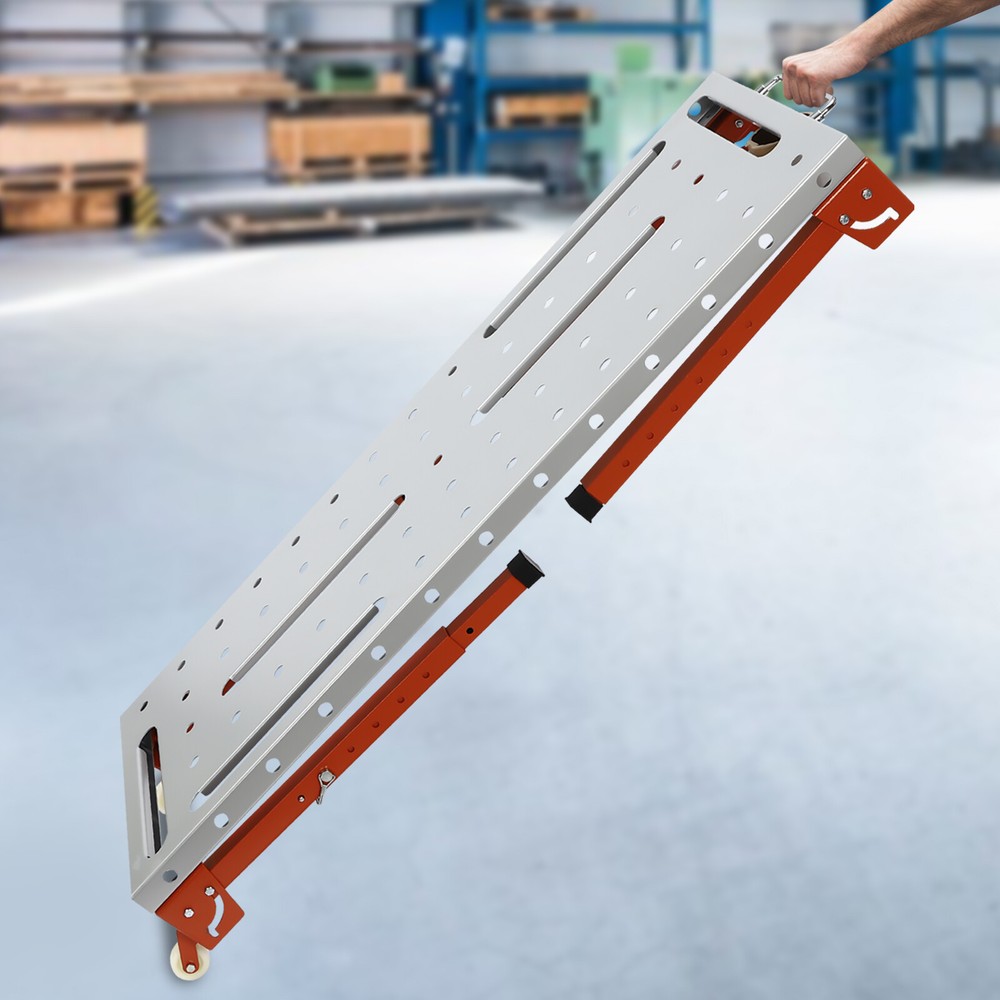 Welding Table 46" x 18" 1000LBS Folding Workbench Adjustable Height 13-21inch