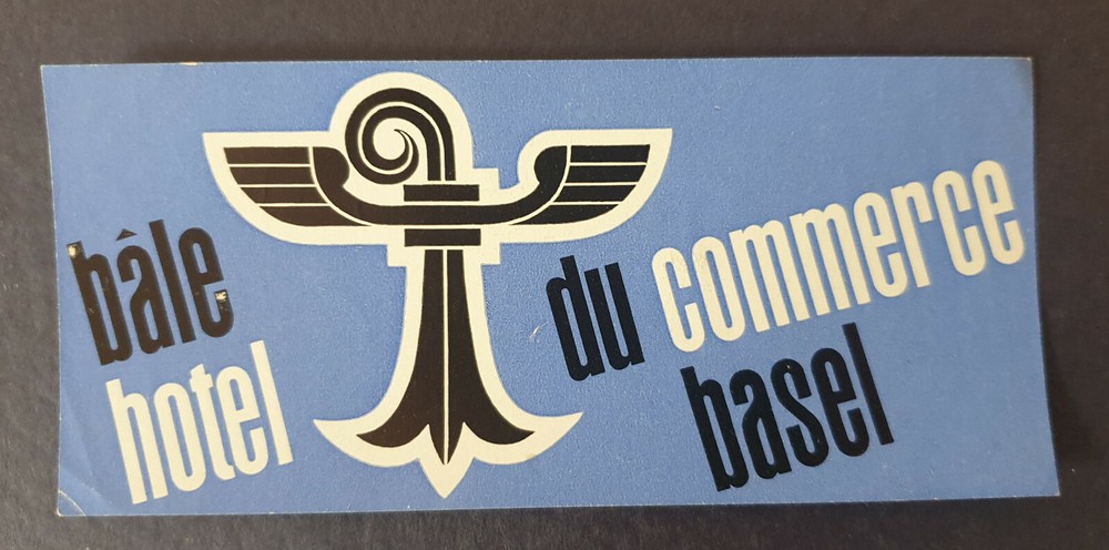 05/22 Hotel du COMMERCE BALE suitcase tag