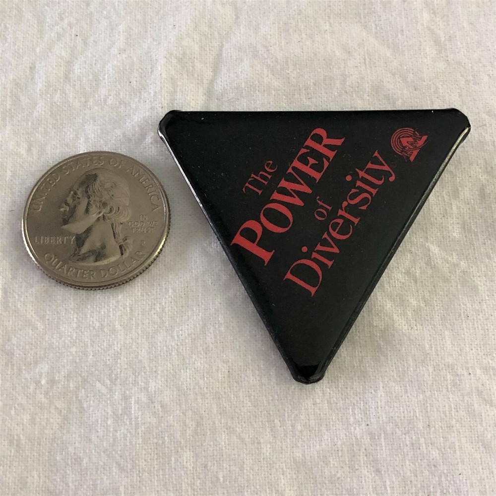 The Power Of Diversity Triangle Shaped Pinback Button #37762