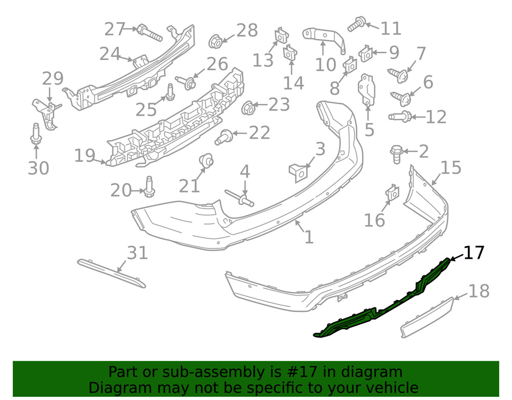 Genuine Ford Valance Panel FB5Z-17K835-BB