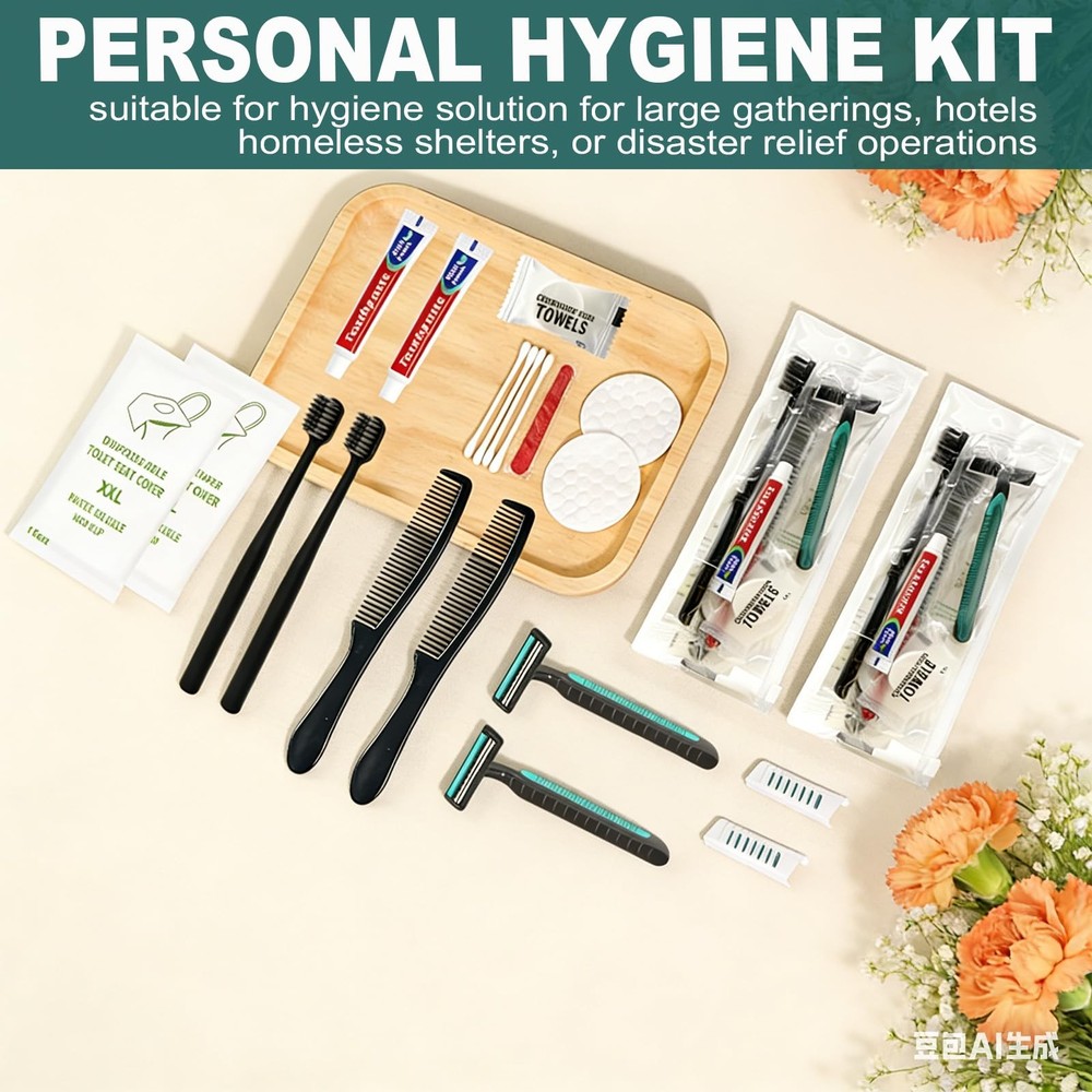 20 Sets Personal Hygiene Kit Bulk, Disposable Toothbrushes with Toothpaste, C...