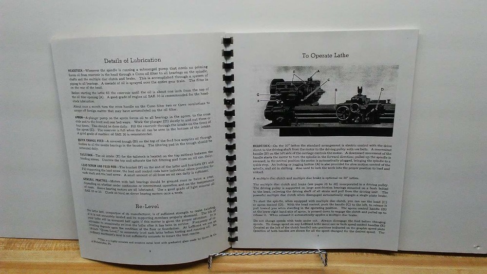 LeBlond 20” Heavy Duty Engine Lathe Service Manual