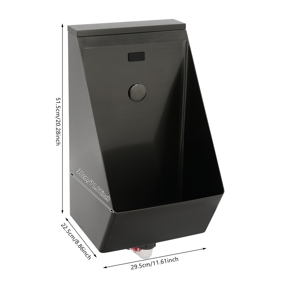 Wall Mounted Sensor Urinal, Automatic Sensor Urinal Toilet for Men, Men's Toilet