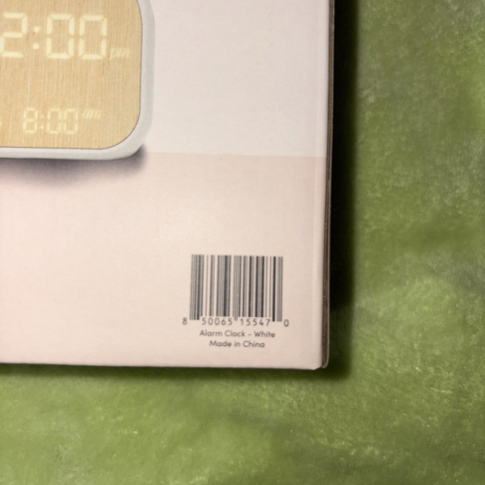 The Phone Box Alarm Clock In White New