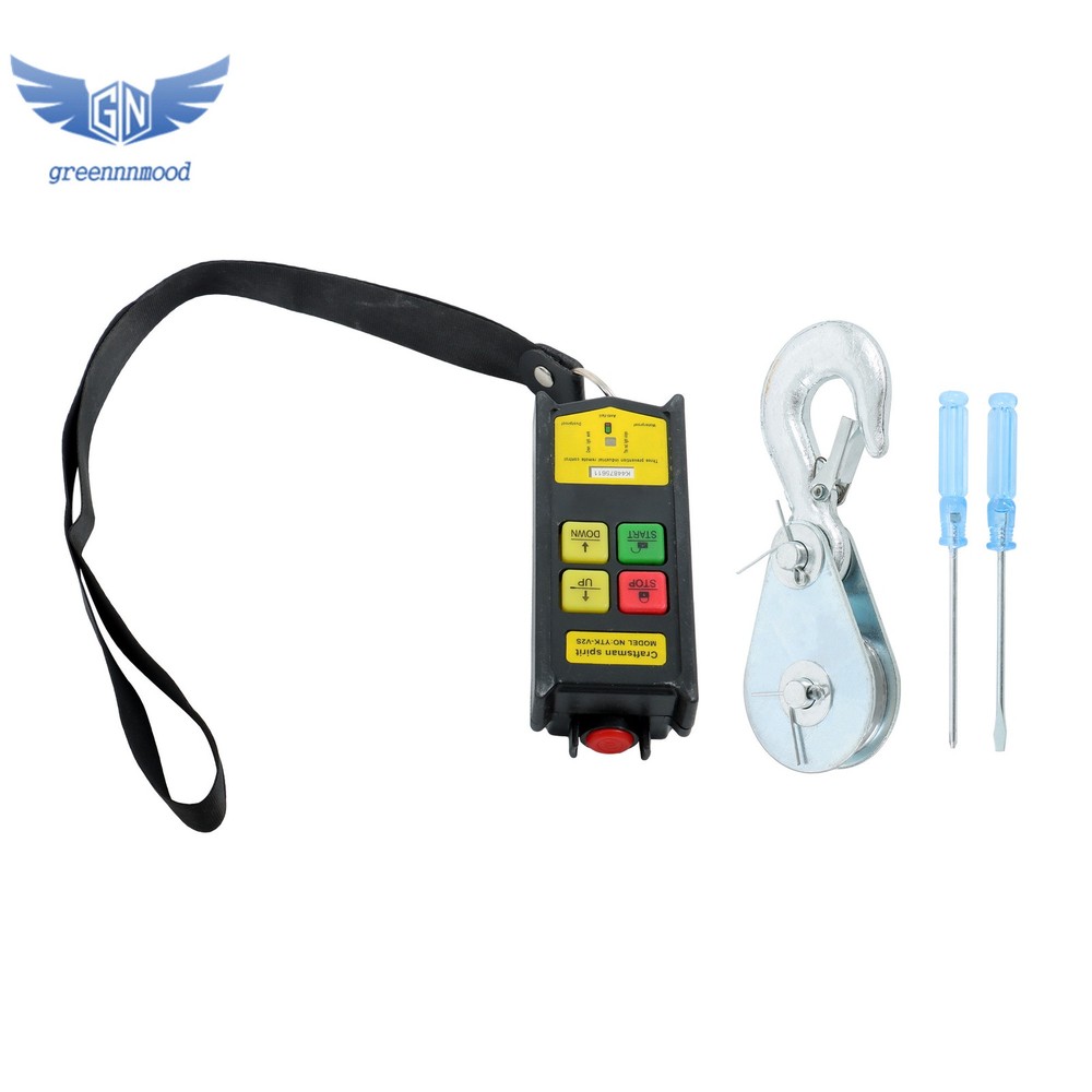 440lbs Electric Hoist with Wireless Remote Control,14ft Wired Remote Control