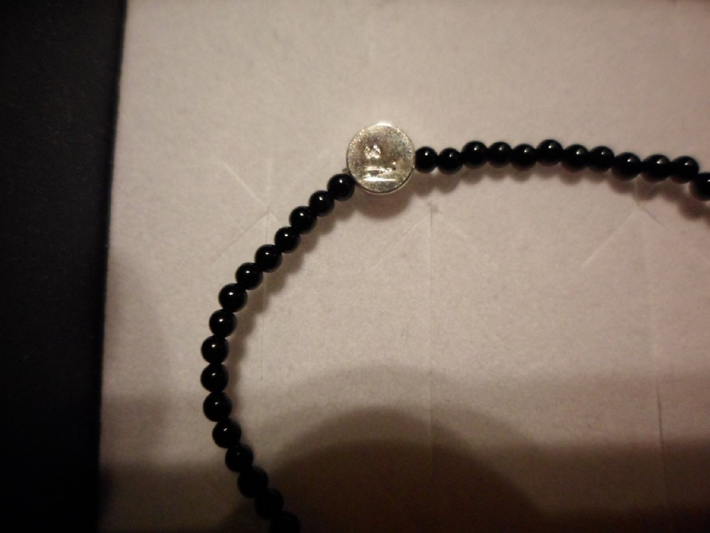 Black Agate Copper Chakra Bracelet - Stretchable