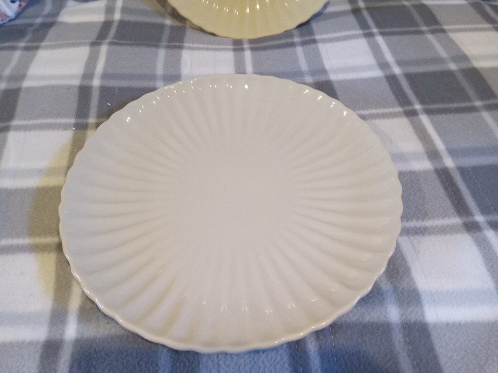 Market Square Dinnerware Plates Stoneware Scalloped Edging 2 Replacements 10.6"