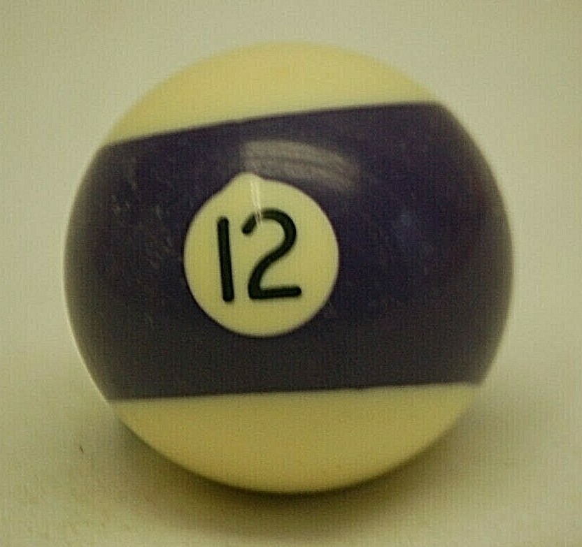 Pool Table Billiard Ball #12 Violet Stripe Replacement Piece