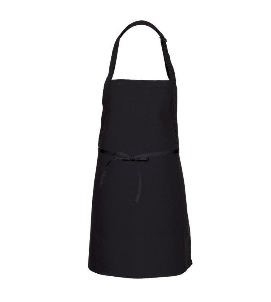 Fame Fabrics F33 Black BIB APRON WITH ADJUSTABLE NECK