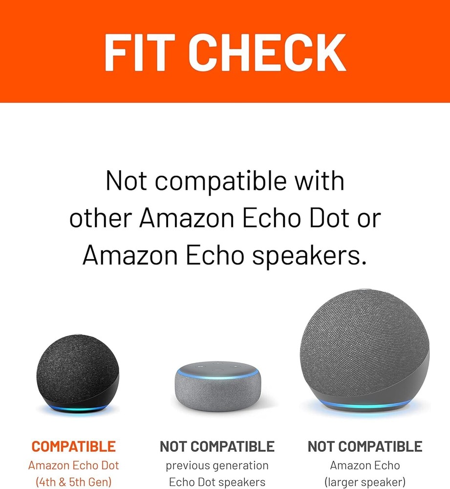 Made for Amazon Outlet Hanger, for Echo Dot (5th Gen). Not for Echo Dot Clock