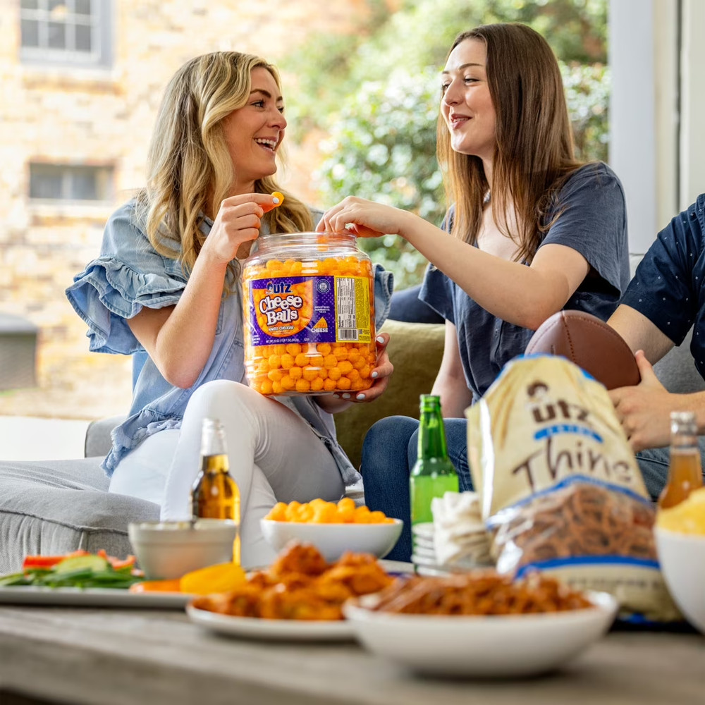 (6 pack) Utz Cheese Balls, 23 oz Barrel