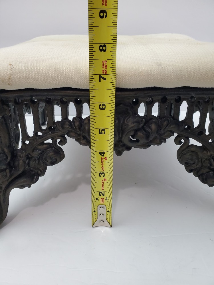 Victorian Style Cast Iron Footstool 14X14"