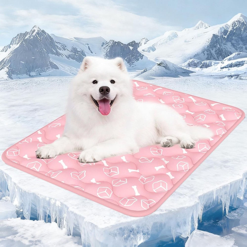 Dog Cooling Mat 2.0 Elegant Grey 44"*32" Thick & Durable Cooling Mat Extra Large