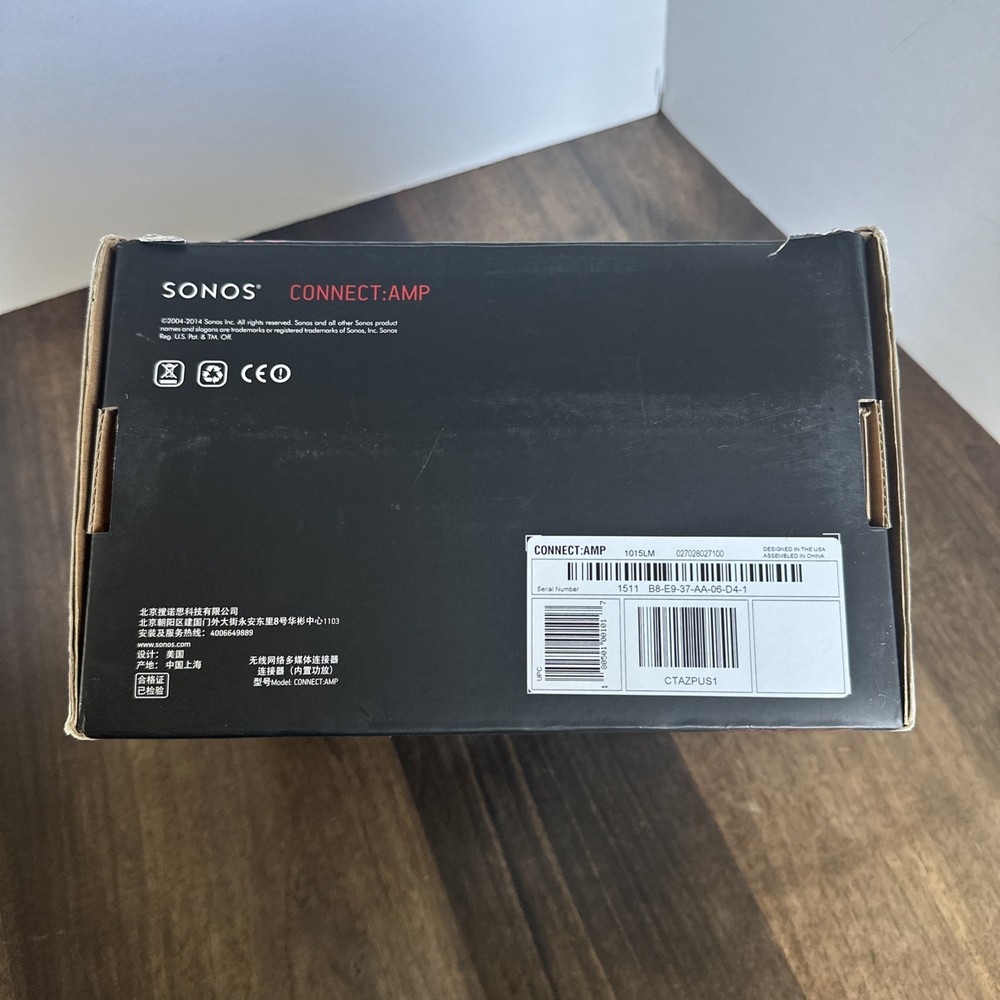 Sonos Connect:Amp - 2nd Gen 2 (Modern Unit S2 App) Wireless