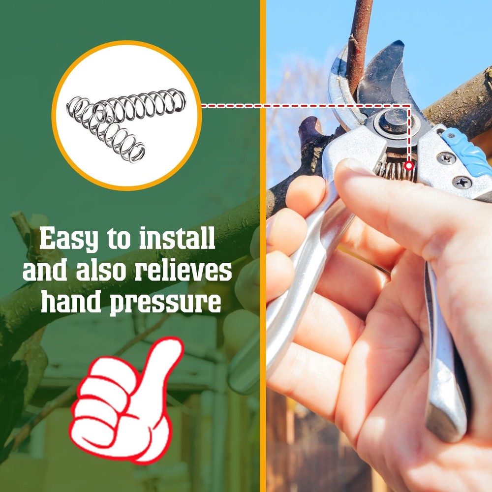 Moxweyeni 20 Pack Precision Pruner Pruning Shear Springs Stainless Silver