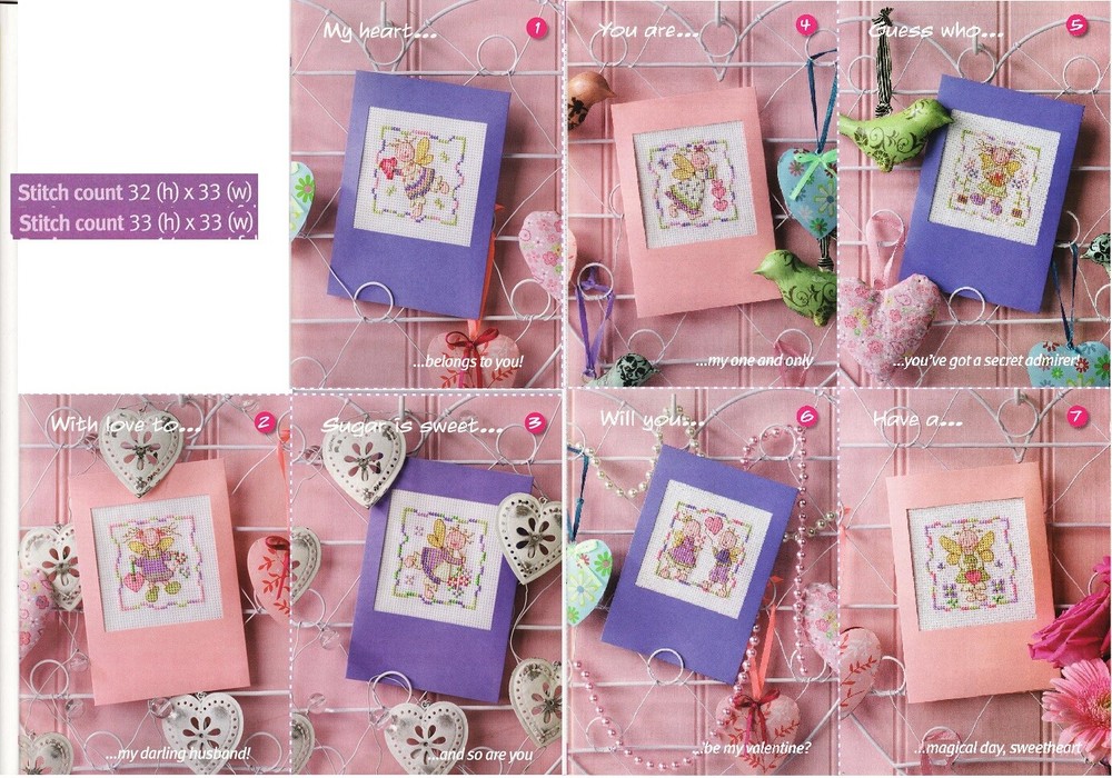 SWEET VALENTINES  CROSS STITCH PATTERN ONLY   EK-EPA