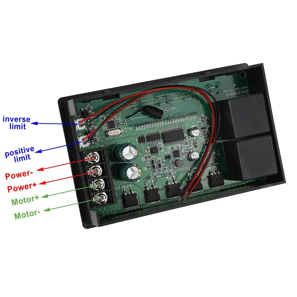 10-55V 60A Speed Controller PWM DC Motor Timing Reversible Remote Control LCD