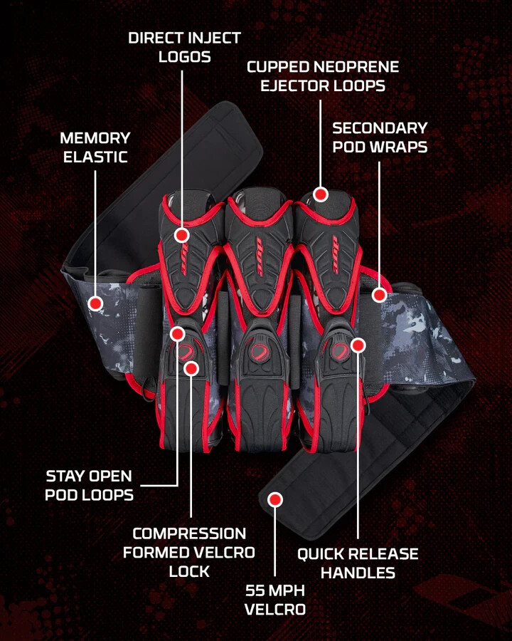 Dye Assault Pack PRO Harness 3+4 Dyecam Red
