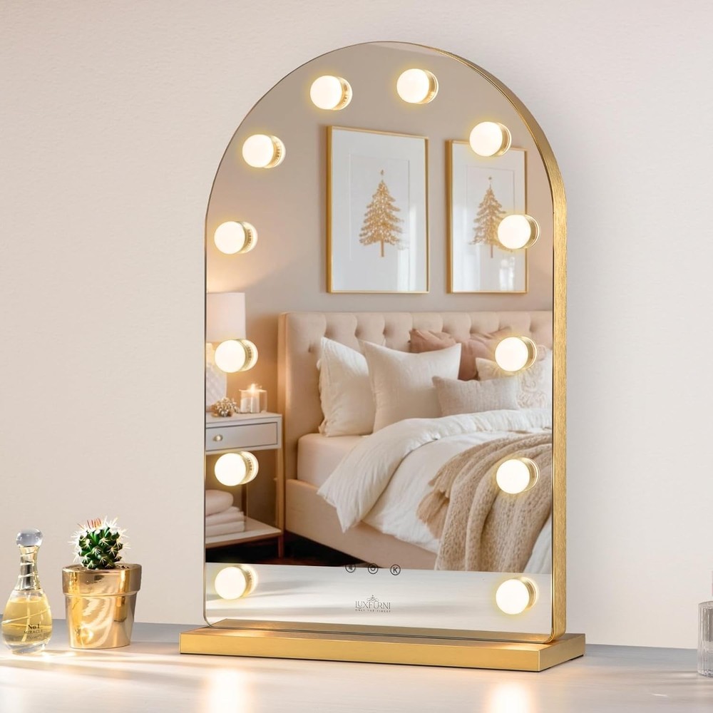 Mirror with Lights Makeup Mirror for Bedroom, Lar