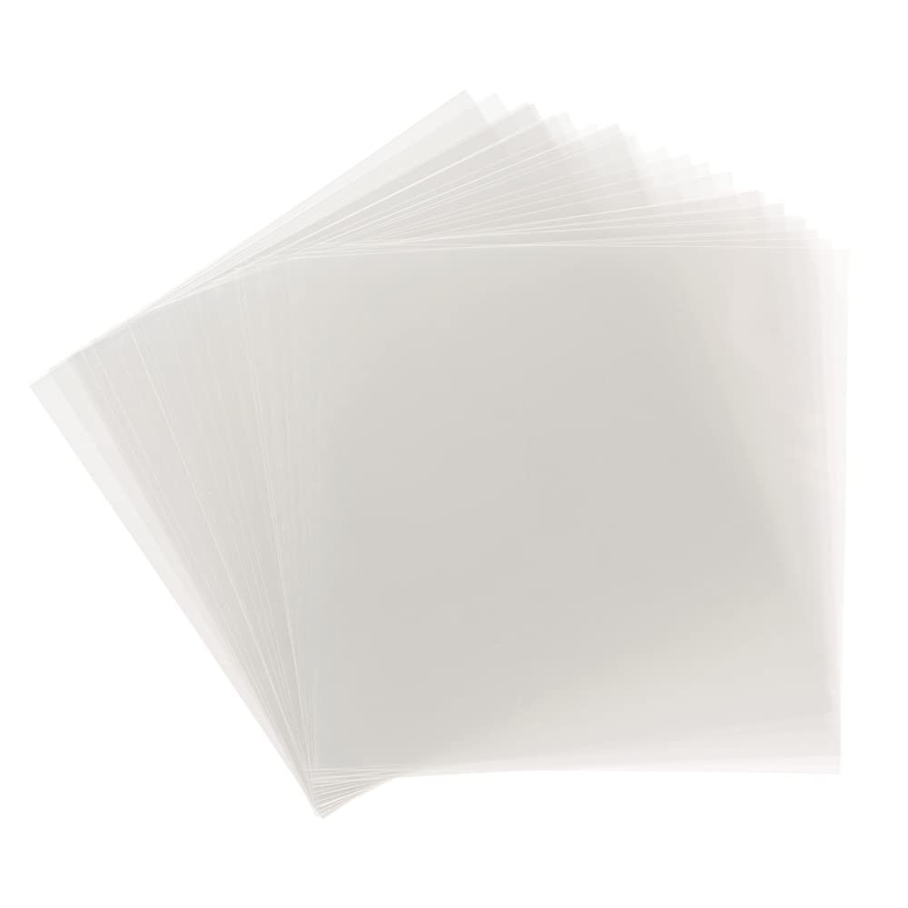 50 Pack 12x12 .007 Clear Craft Plastic Sheets Compatible with Cricut Stencil...