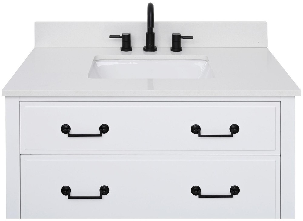 Avanity QUT37-RS 37" Quartz Vanity Top - White