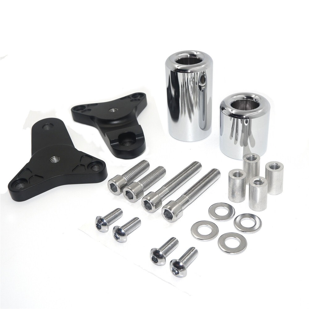 HTT Aluminum Chromed No Cut Frame Slider Crash Protector For 11-20 Suzuki