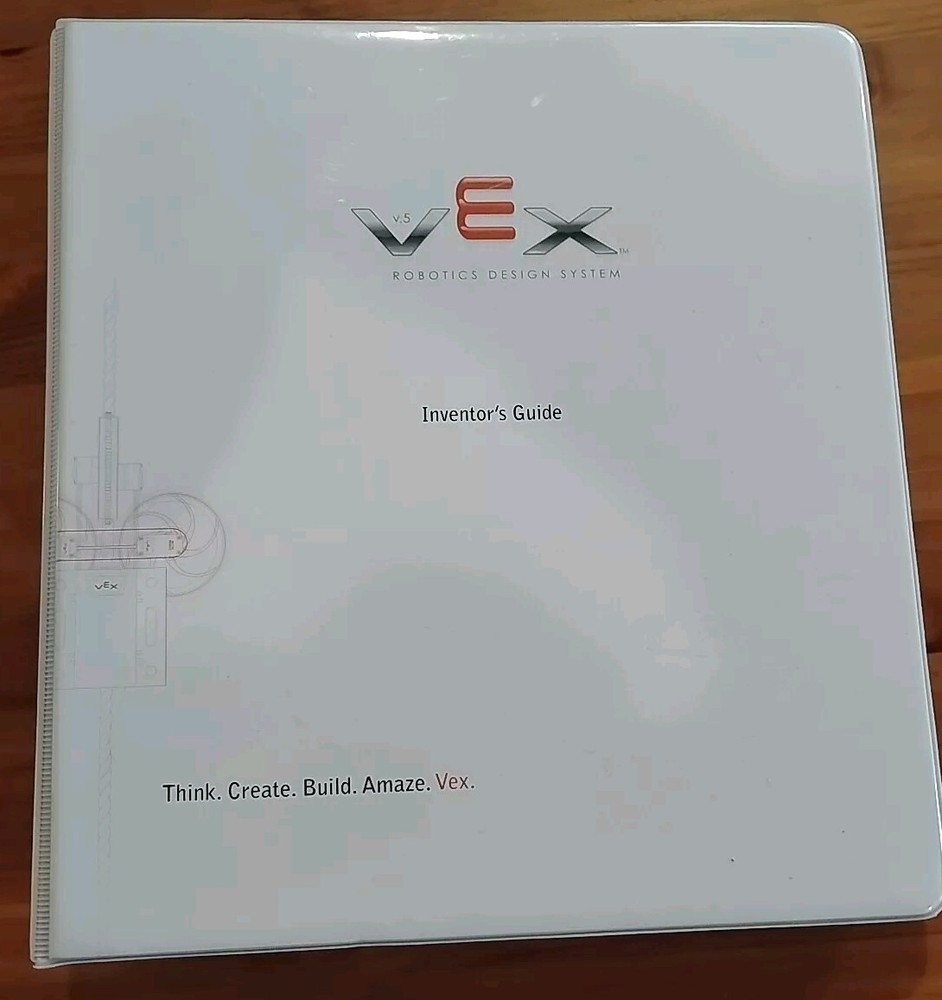 VEX Robotics Design System Inventors Guide Manual Book Binder With Path Map