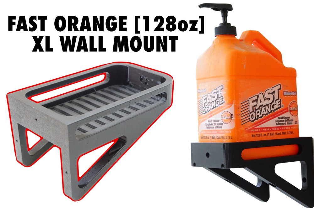 Heavy Duty Wall Mount Holder Bracket for Permatex Fast Orange 25219 128oz