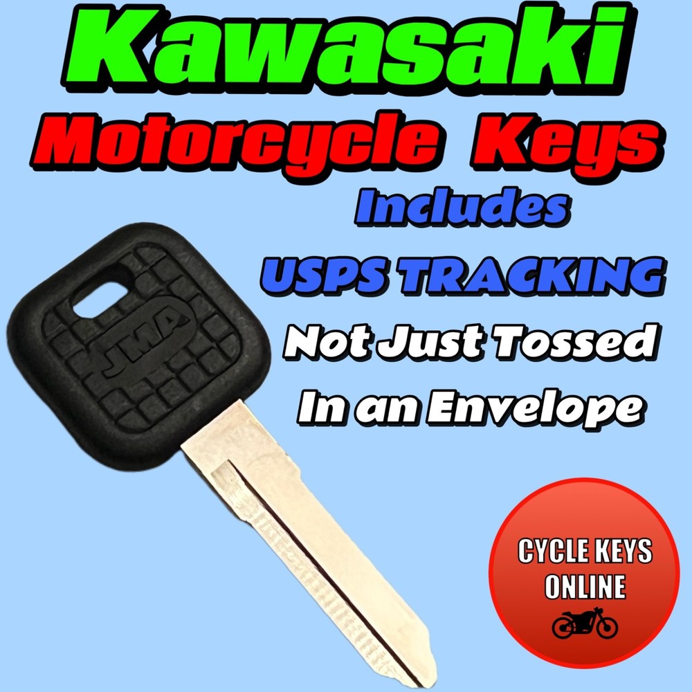 Kawasaki Motorcycle keys Cut by Code replacement key for codes A223231-A232314