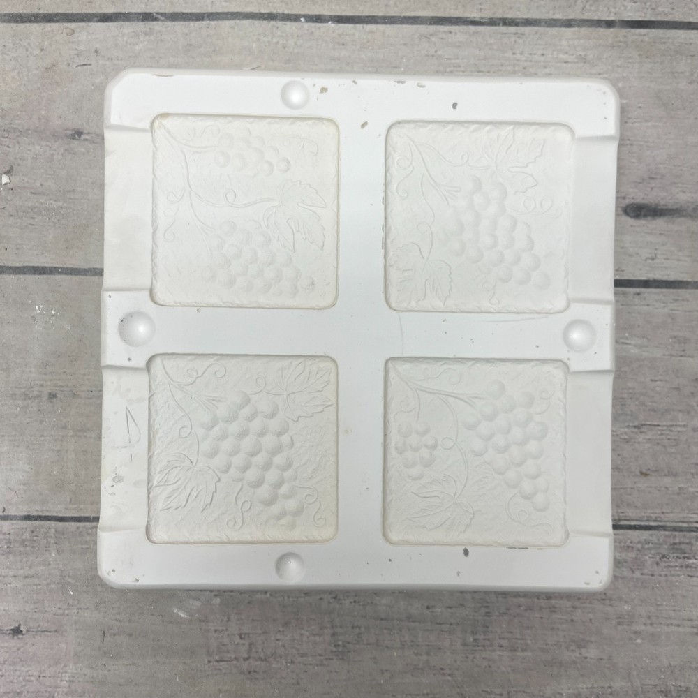 Unbranded Ceramic Casting Mold Vinyard Impressions Coasters #MD-2284
