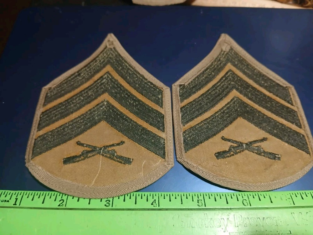 USMC Rank Chevrons- SGT Sergeant Khakis- Marines (23-249)