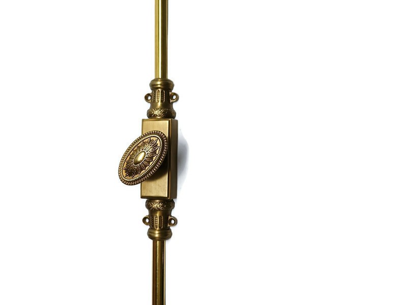 Complete Solid Brass Regency Cremone Espagnolette Set — Large Oval Body — 110"