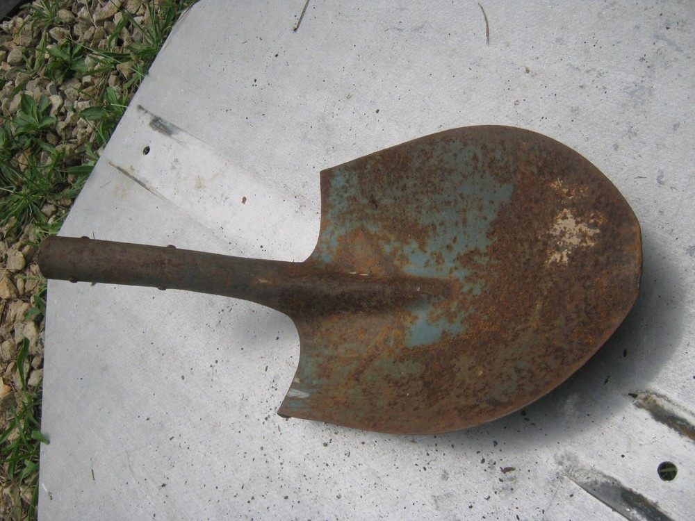 Rusty Rustic Original Vintage Primitive Metal Shovel no handle