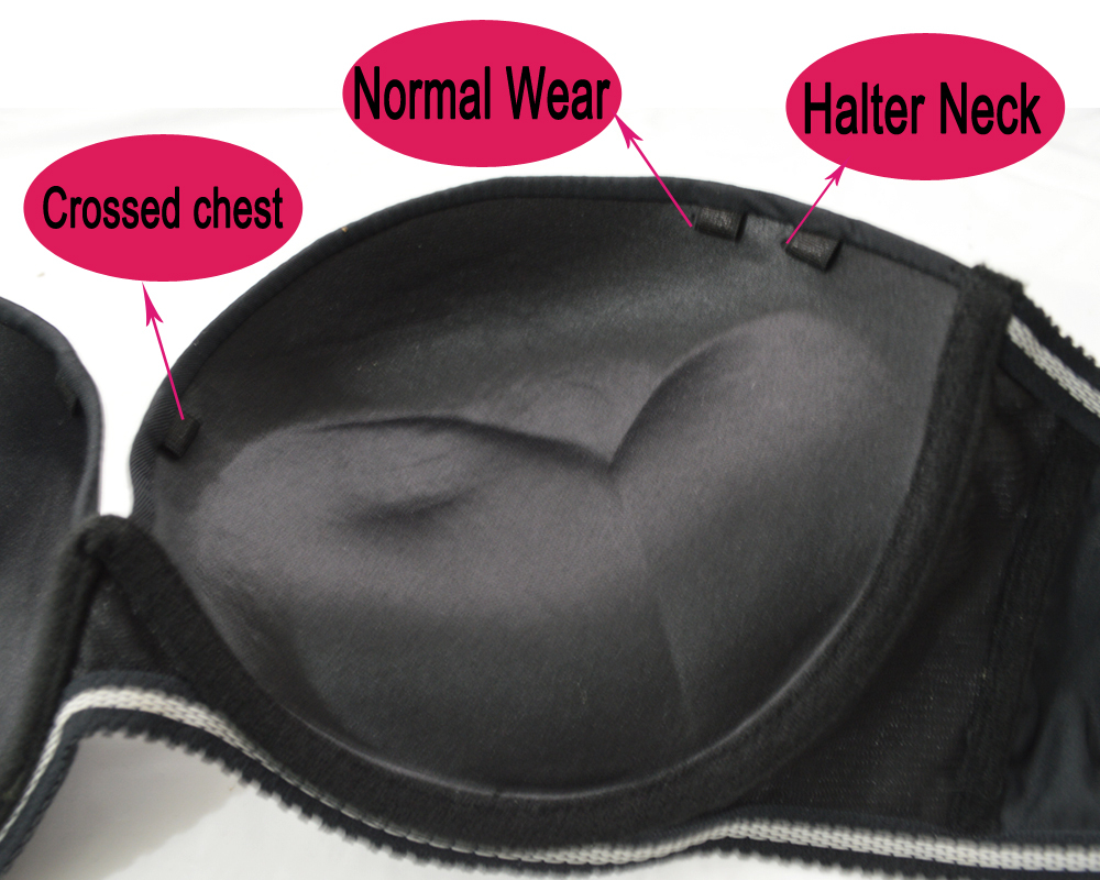 Super Boost Push up Bra Thick Padded Support Add 2 Cup Strapless Lingerie BCD
