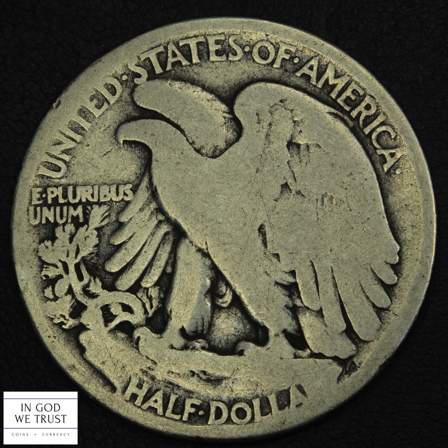 1916 Walking Liberty Silver Half Dollar 50C