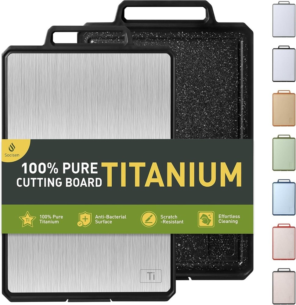 Titanium Cutting Boards for Kitchen Chopping Board with Handle Large Big Small