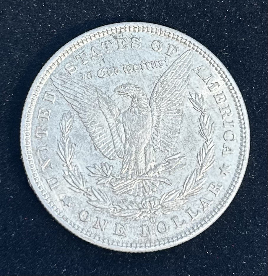 1881-O MORGAN SILVER DOLLAR, BU, WOW!