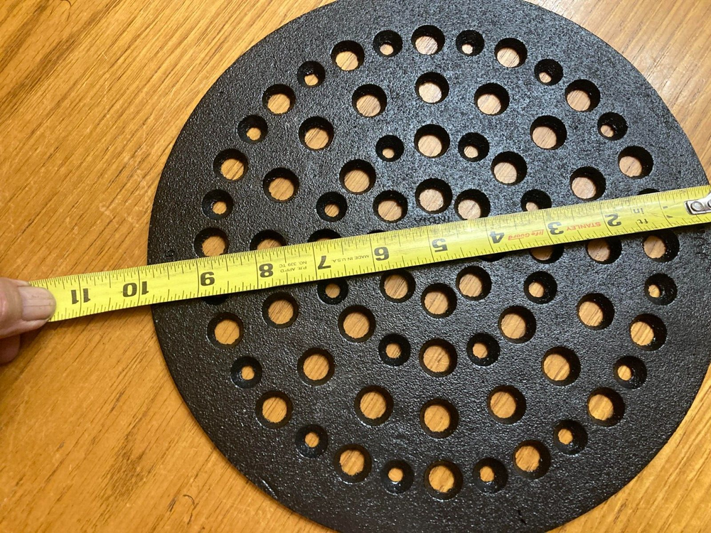 Cast Iron Drain Cover 10" x3/16 " Thick