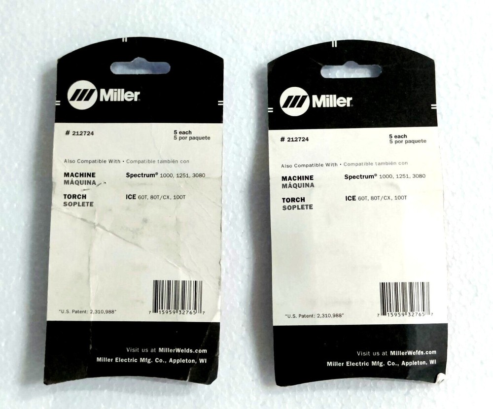 MILLER SPECTRUM PLASMA CUTTING ELECTRODE 212724 PKG/5 #NEW
