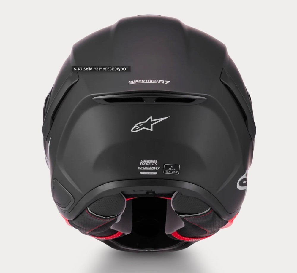 Alpinestars SR7 Solid Matte Black Solid Helmet, CE-Certified Medium
