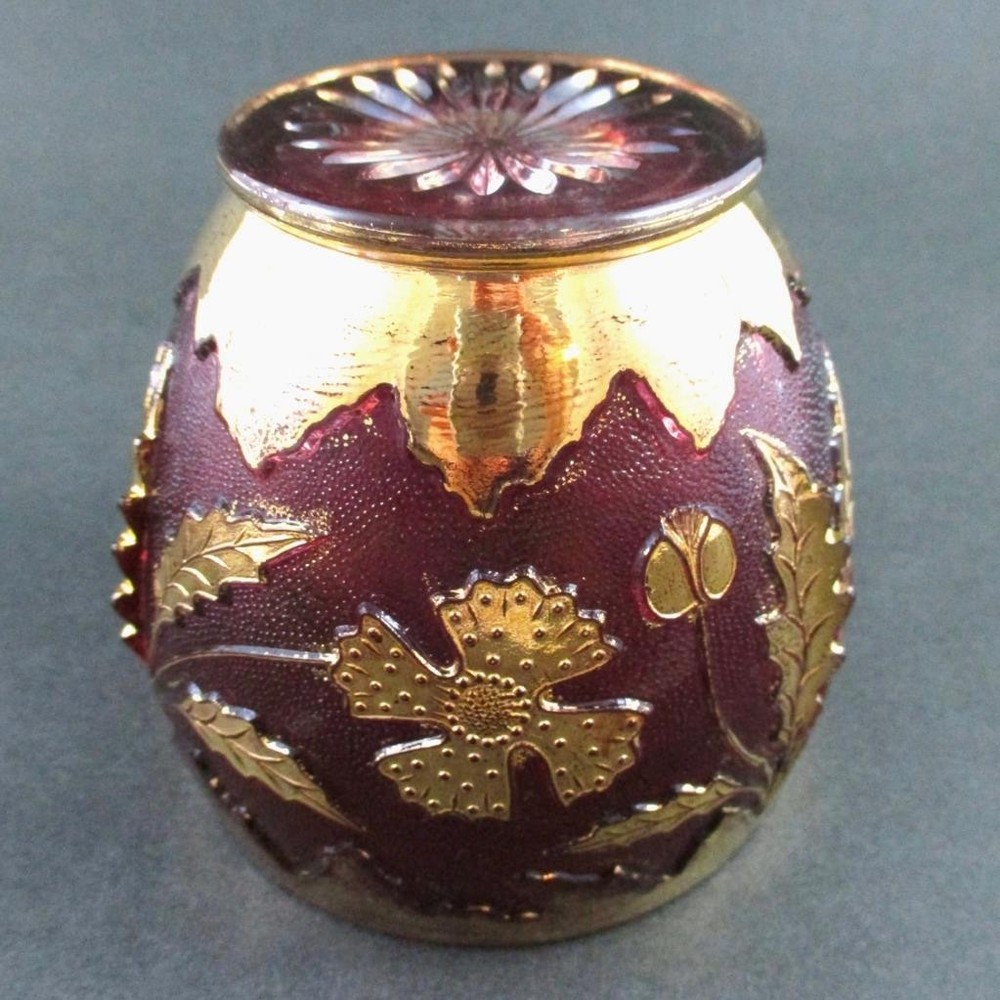 DELAWARE eapg Ruby Stained JAR - Antique PICKLE CASTOR - 7" long FORK