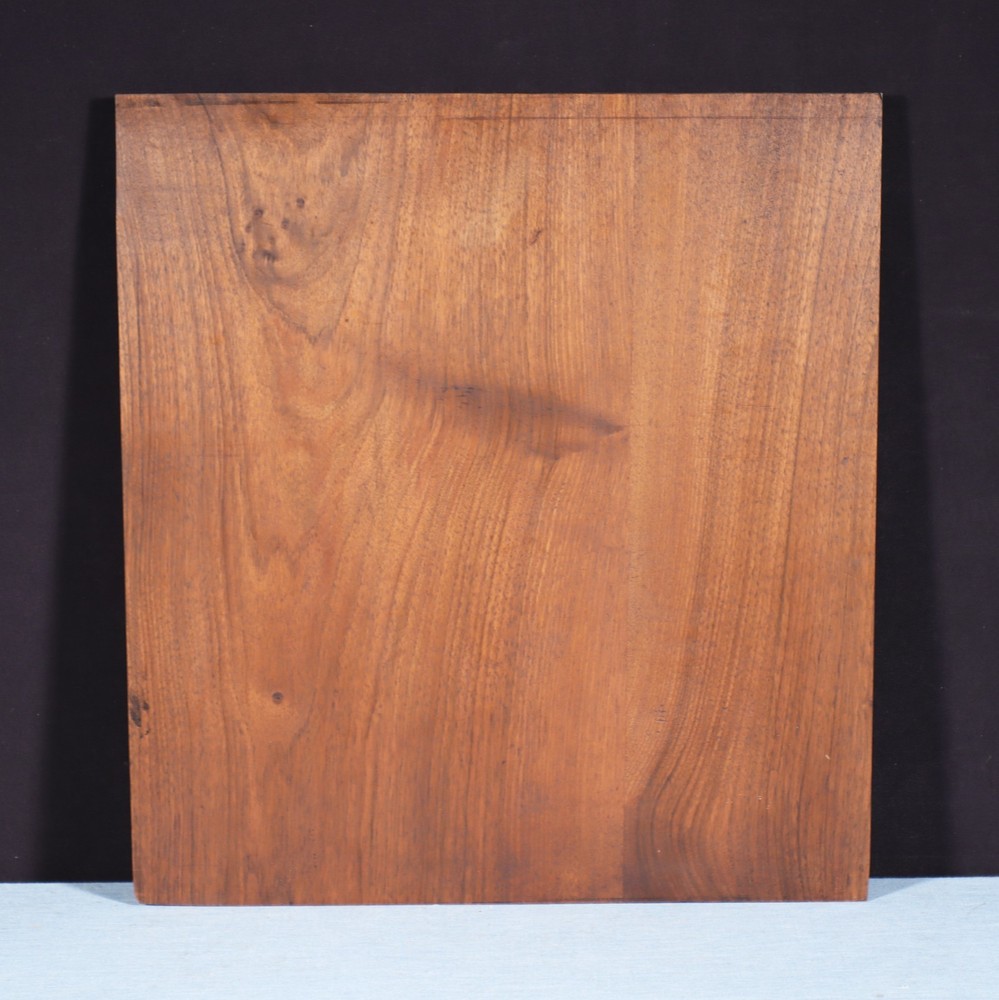 18" Tall Antique French Solid Walnut Wood Panel Highly Carved With Leopard