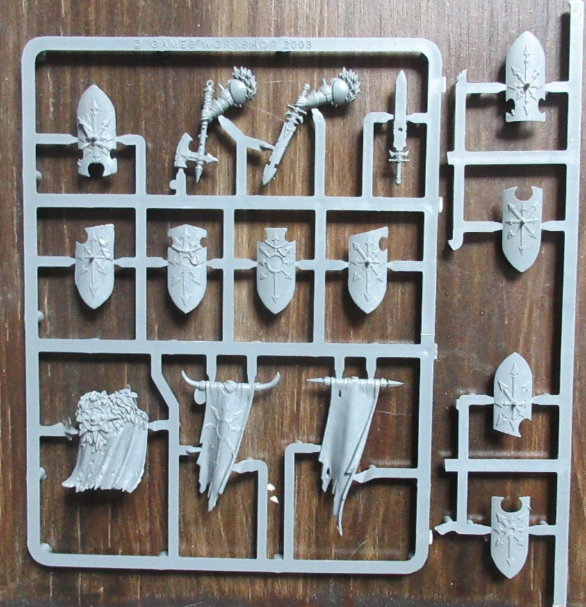 Warhammer Chaos Warriors Command Sprue Bits extra Shields!
