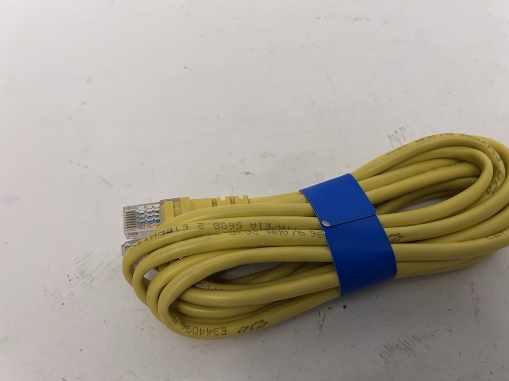 yellow ethernet cable not used/open