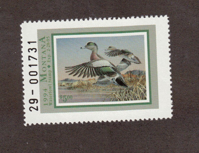 MT9 Montana State Duck Stamp.  Single.  MNH. OG.