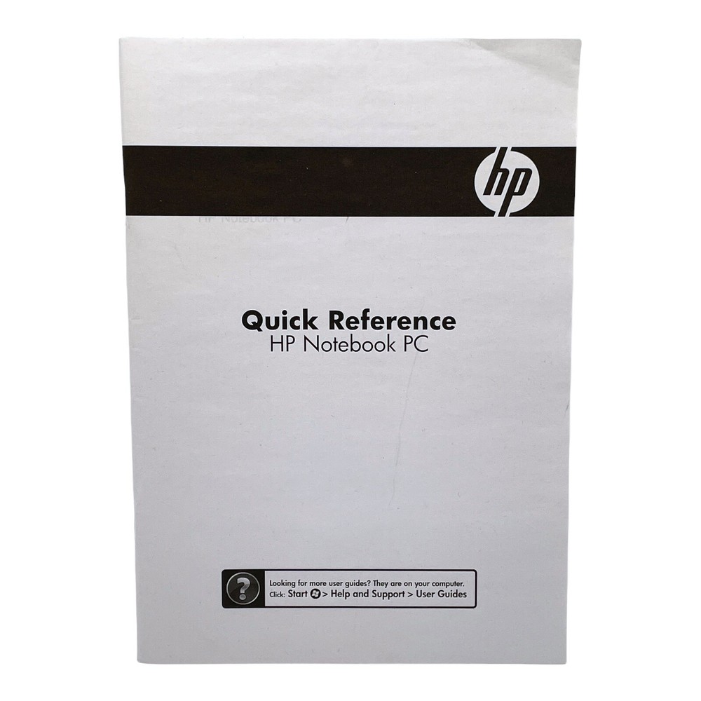 2007 HP Quick Reference HP Notebook PC booklet