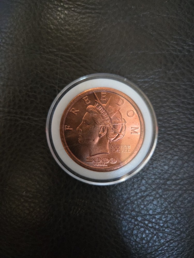 2009 1 Oz Copper NORFED Freedom Round
