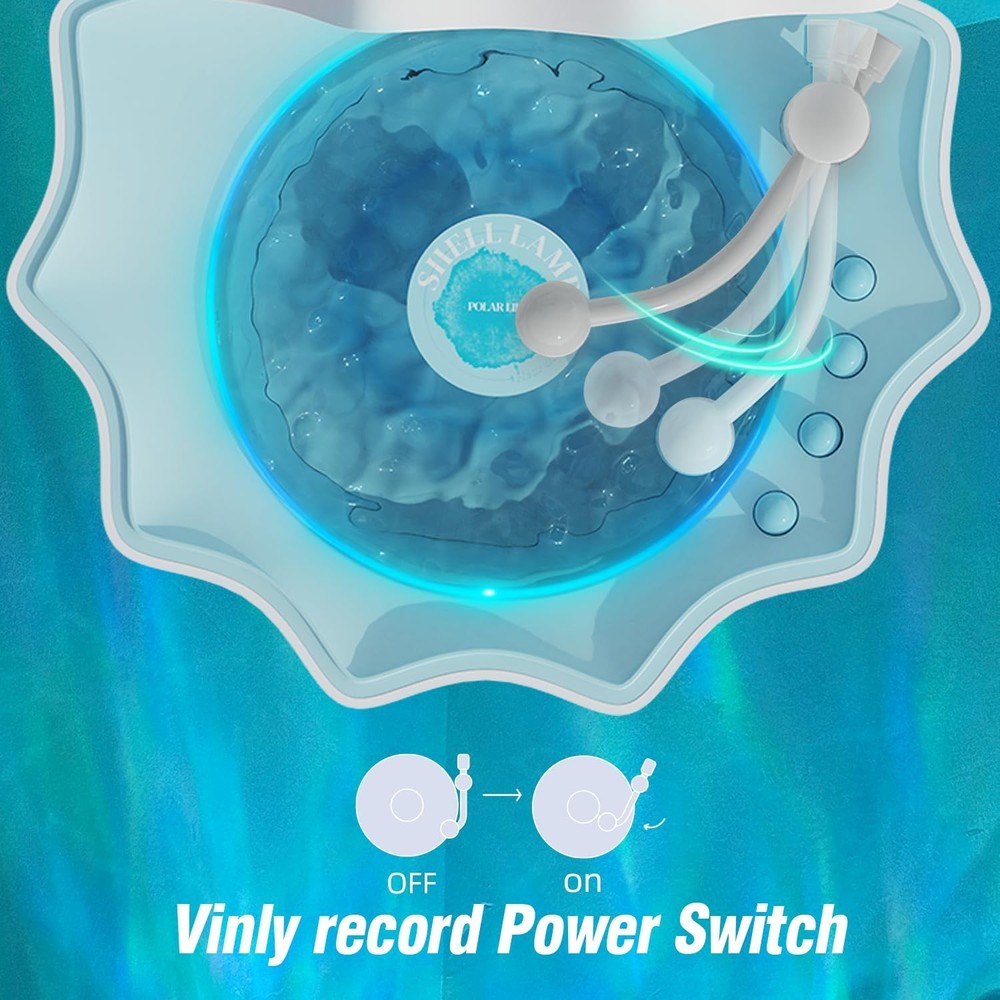 Ocean Wave Projector Light, Shell Night Light Built-in Bluetooth Sp... Fast Ship