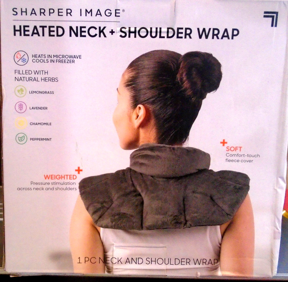 Sharper Image Heated Neck and Shoulder Wrap Hot or Cold OPEN BOX