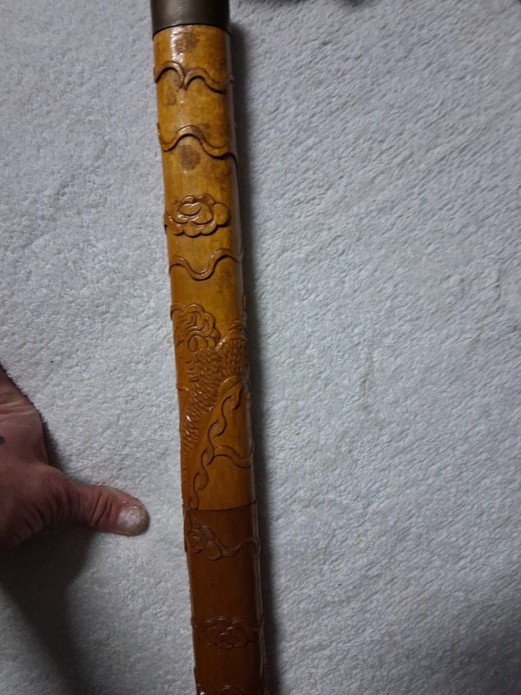 17" Double Carved Dragon Knife